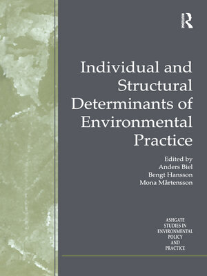 cover image of Individual and Structural Determinants of Environmental Practice